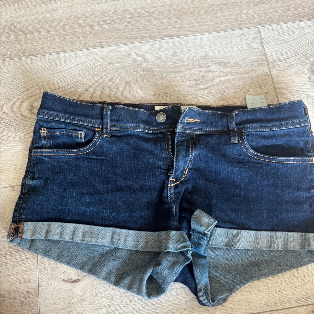 Dark Blue Denim Shorts